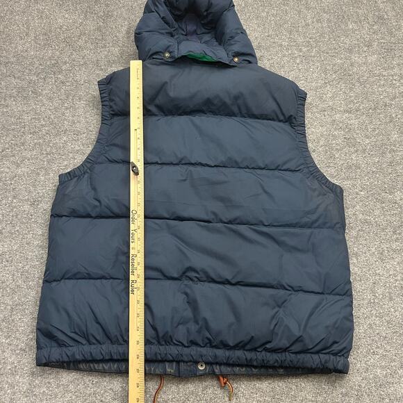 Polo Ralph Lauren Men's XL Navy Blue Down Puffer Hooded Vest Zip Snap - Picture 7 of 8